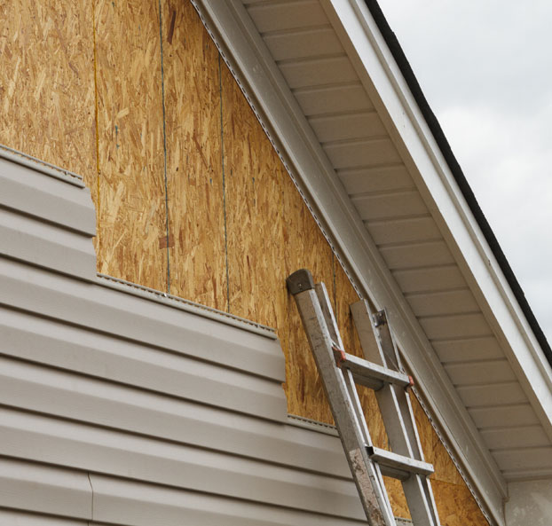 picture of installation of siding