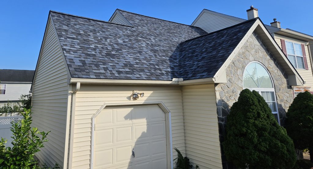 after the roof has been fixed the new shingles