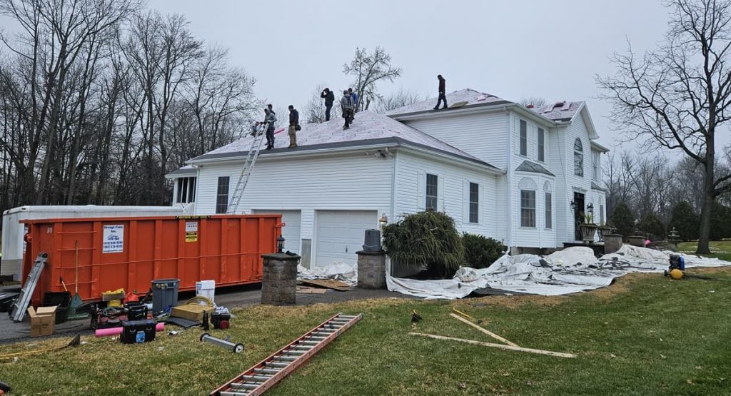 Laying underlayment for new roof in Bear, DE