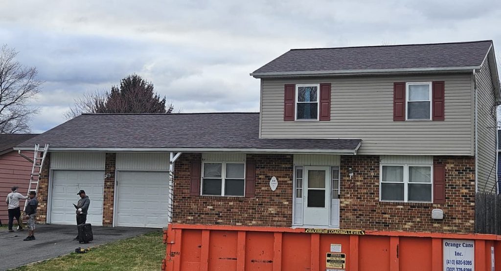 New Merlot colored roof on Courtland Circle in Bear, DE