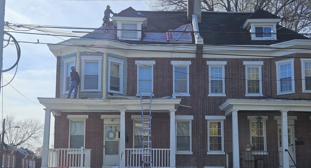Preparing for new black sable roof in Wilmington, DE