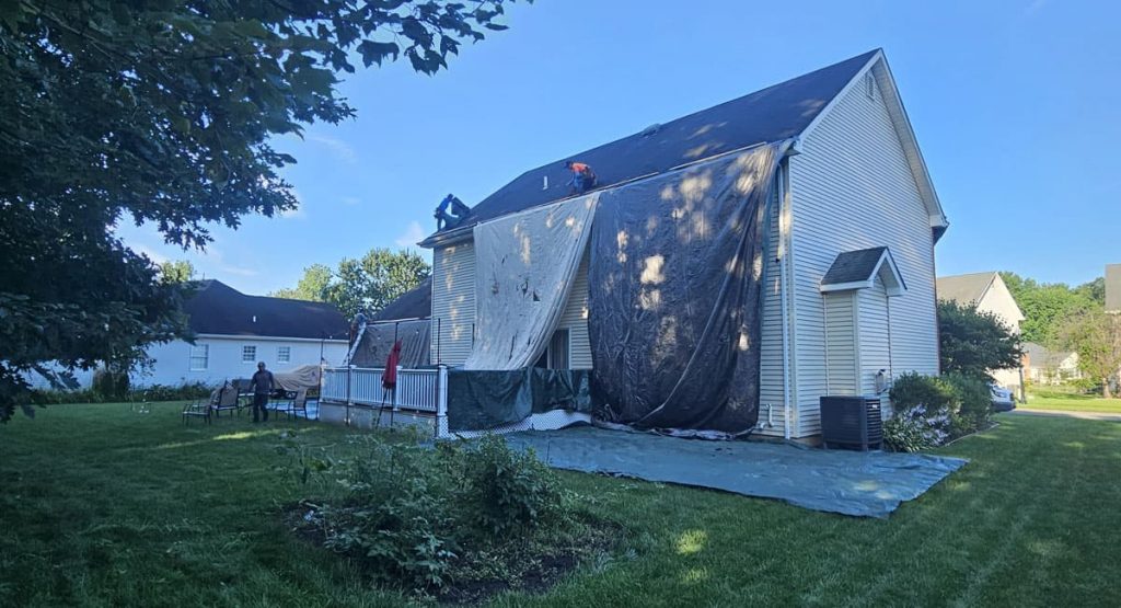 Tearing off old roof in Bear, DE