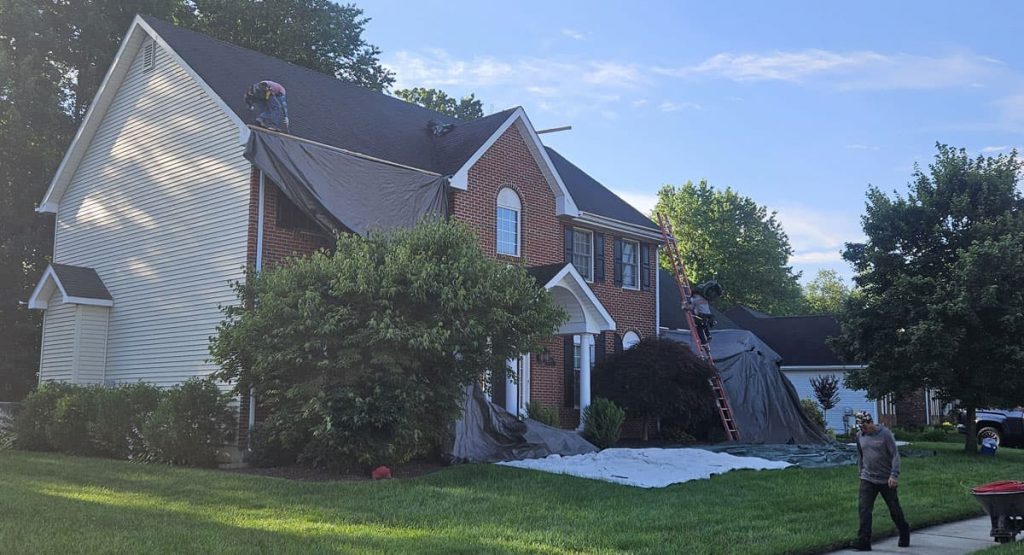Tearing off old roof in Bear, DE