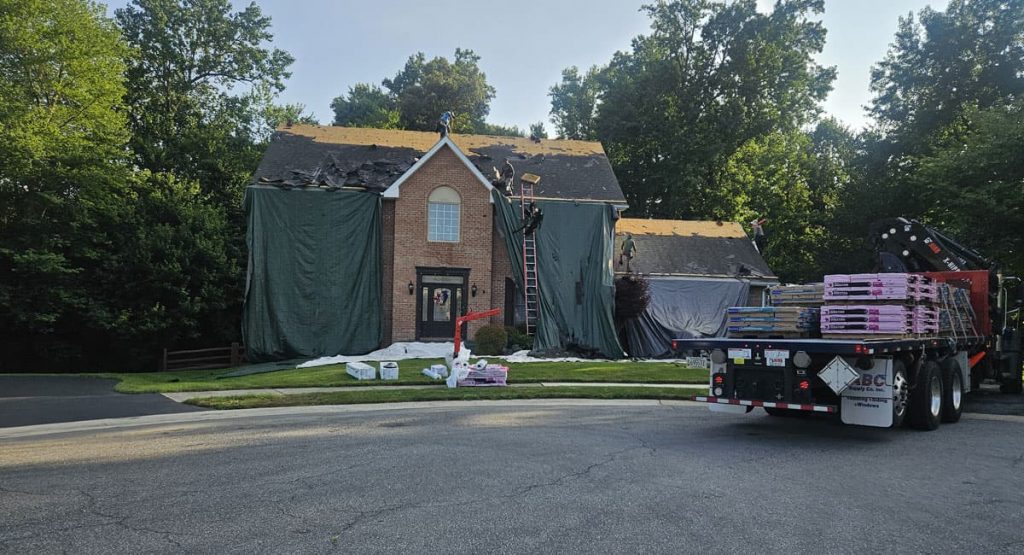 Tearing off old roof in Bear, DE