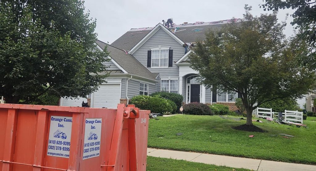 Tearing off the old roof in Smyrna, DE