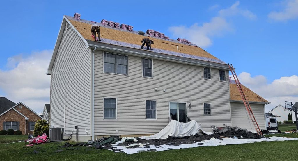 Installing a new roof in Bear, DE