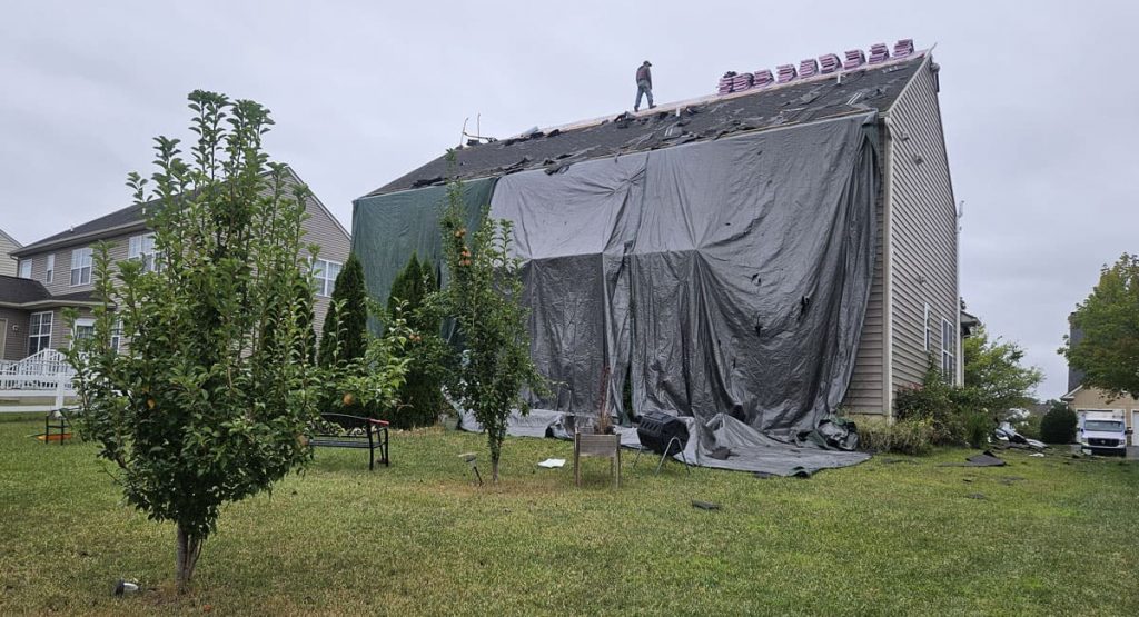Tearing off the roof in Middletown, DE