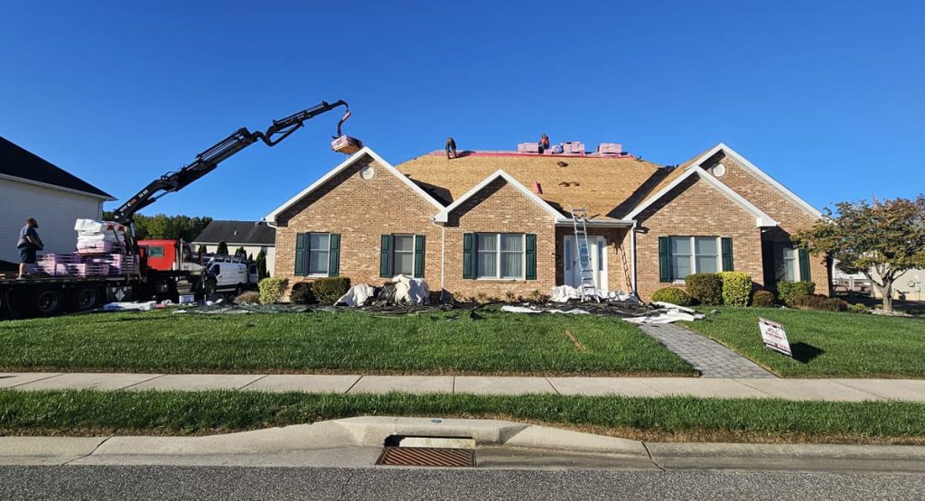 Installing new roof in Bear, DE