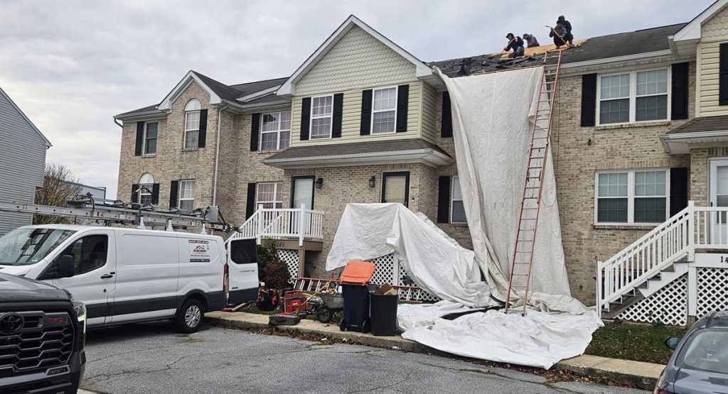 Tearing off the old roof in Middletown, DE