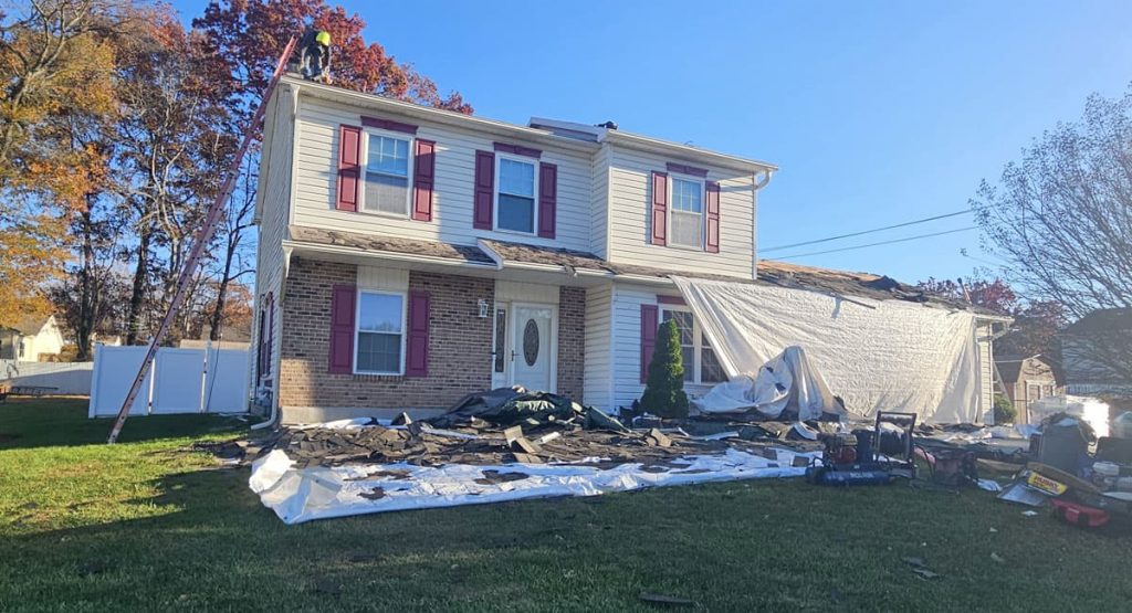 Tearing off the roof in New Castle, DE