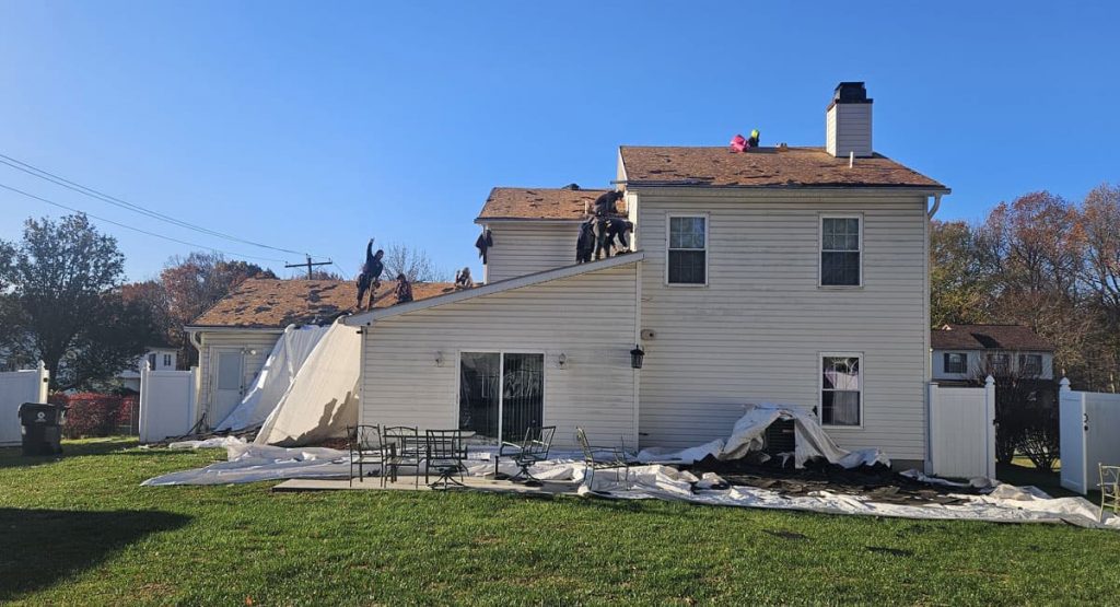 Tearing off the roof in New Castle, DE