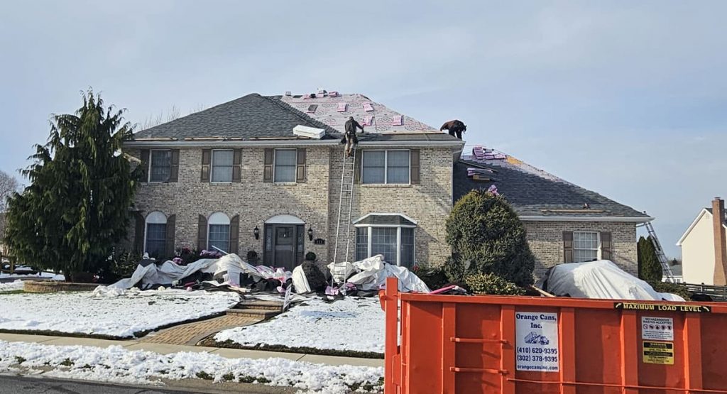 Installing new roof in Bear, DE