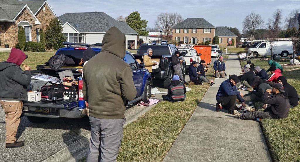 Lunch break while Installing new roof in Bear, DE
