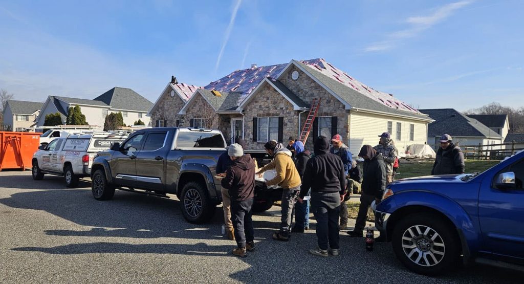 Lunch break while Installing new roof in Bear, DE