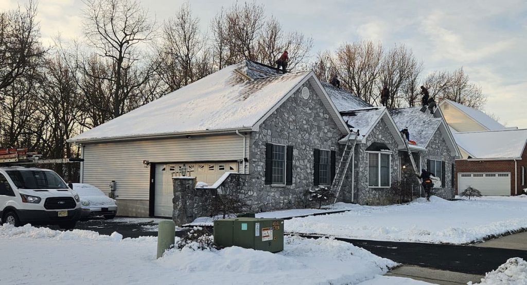 Tearing off the old roof in Bear, DE