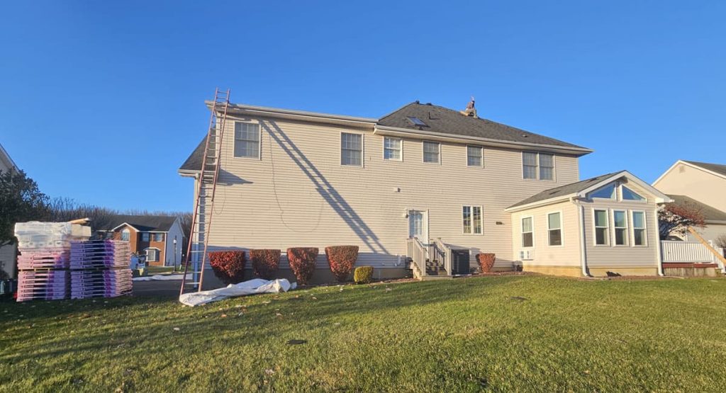 Tearing off the old roof in Bear, DE