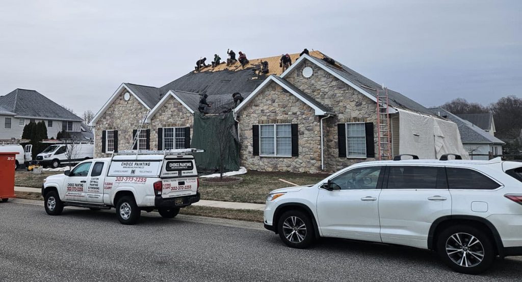 Tearing off old roof in Bear, DE
