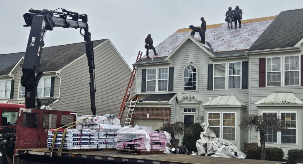 Installing new roof in Middletown, DE