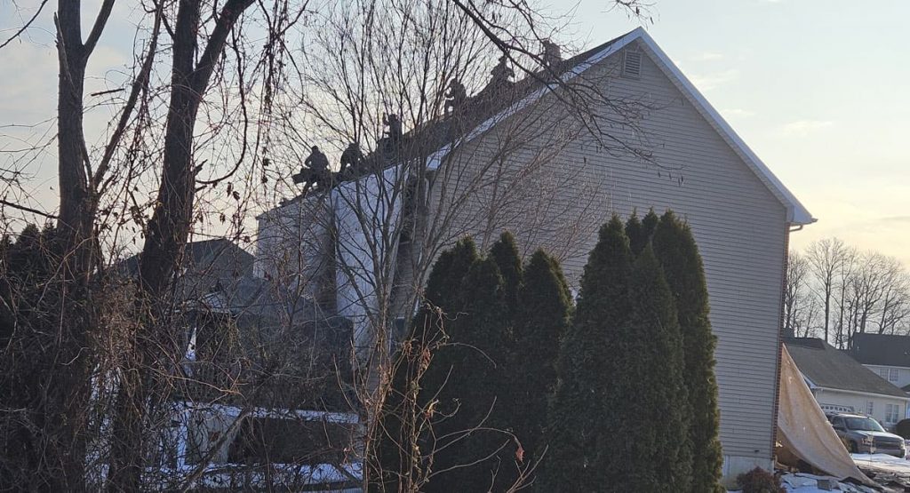 Tearing off the old roof in Bear, DE
