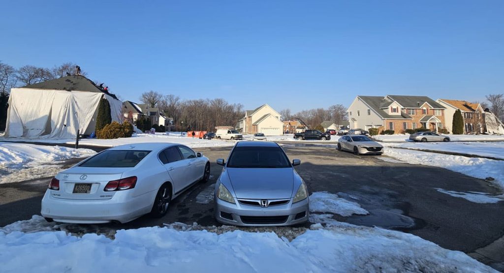 Tearing off the old roof in Bear, DE
