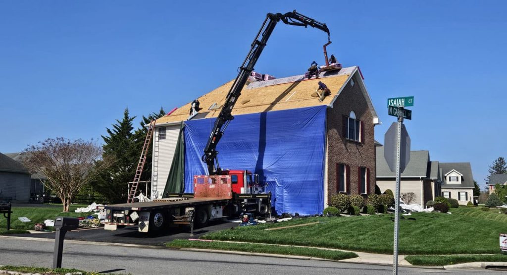 Installing new roof in Bear, DE