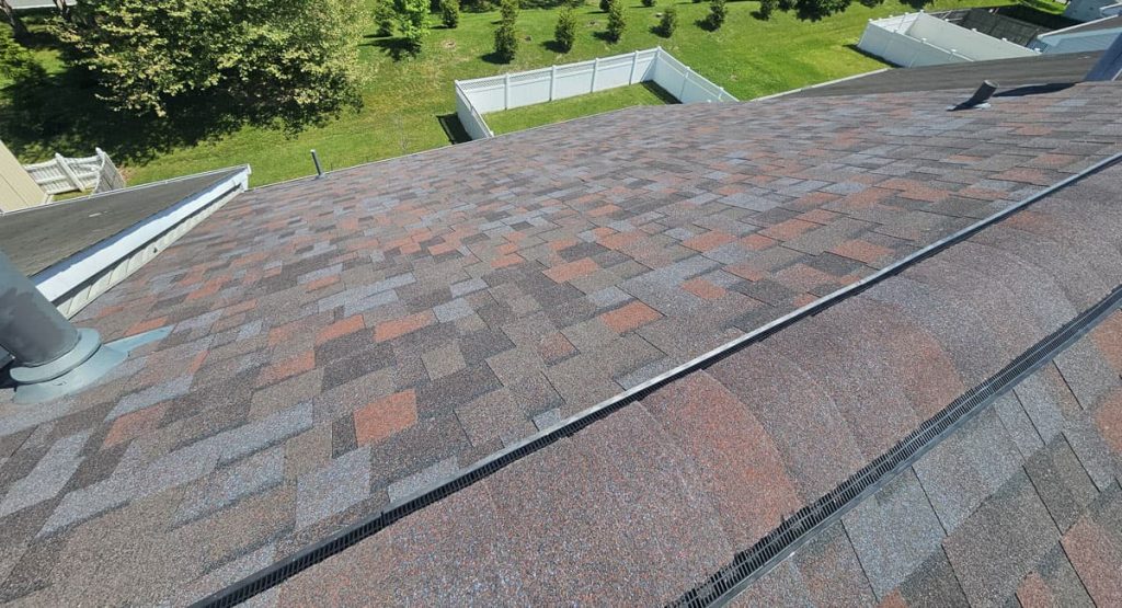 New Merlot colored roof in Newark, DE