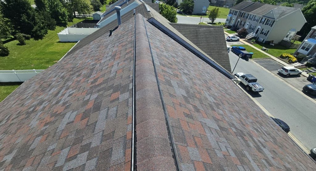 New Merlot colored roof in Newark, DE
