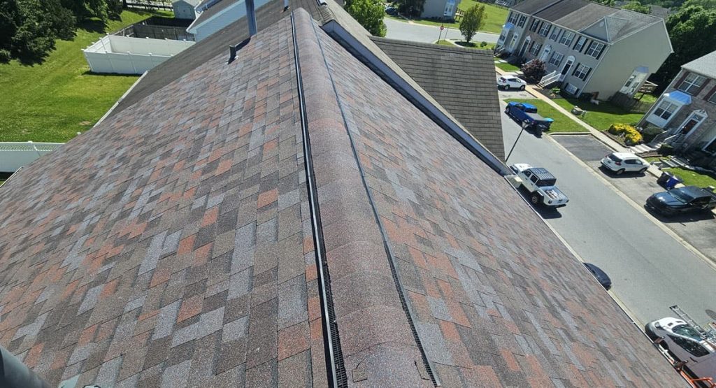 New Merlot colored roof in Newark, DE
