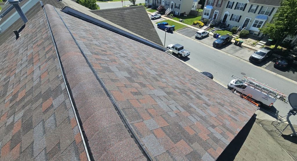 New Merlot colored roof in Newark, DE