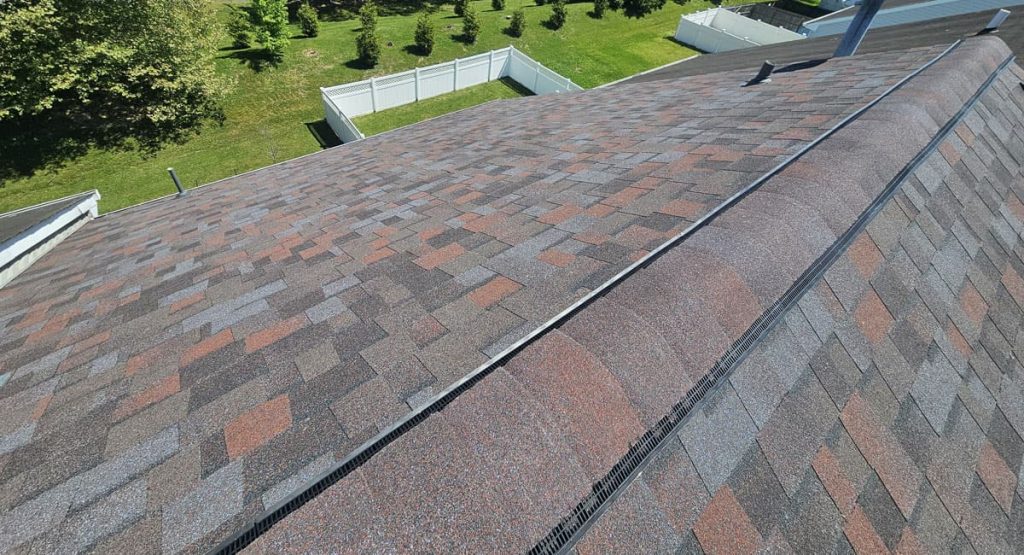 New Merlot colored roof in Newark, DE