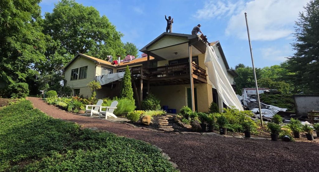 Installing new roof in Douglasville, PA