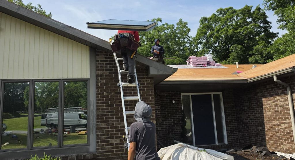 Installing new roof in Douglasville, PA