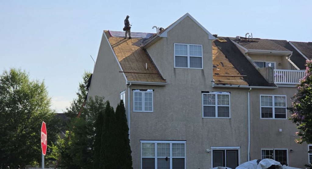 Tearing off the old roof in Middletown, DE