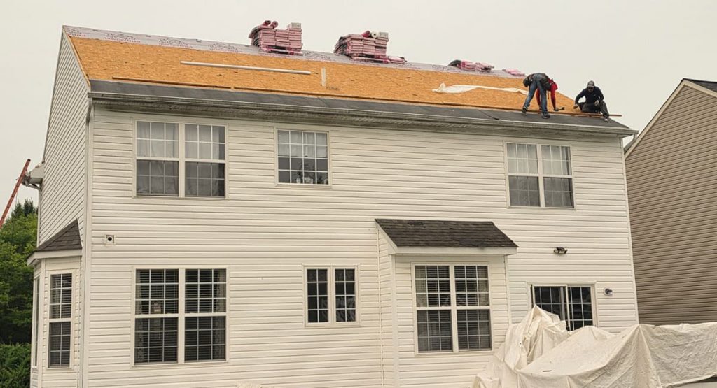 Tearing off the old roof in Middletown, DE