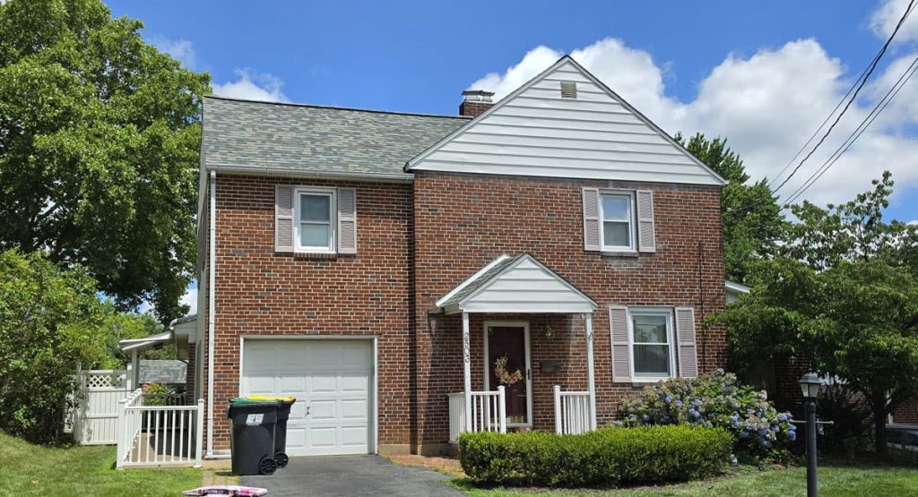 New Evergreen Mist colored roof in Wilmington, DE
