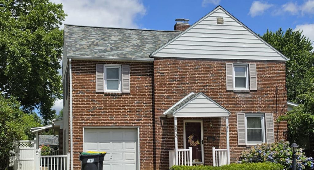 New Evergreen Mist colored roof in Wilmington, DE