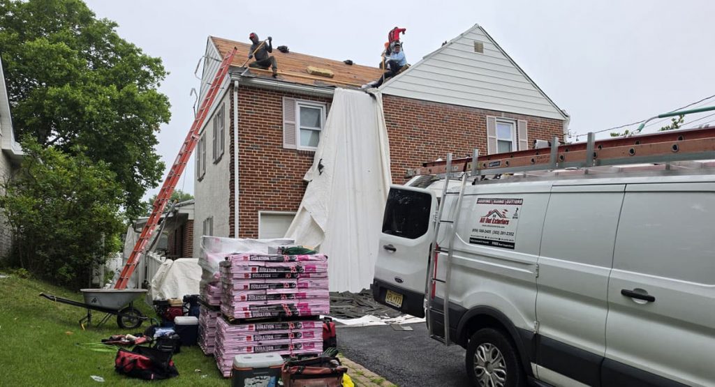 Tearing off the old roof in Wilmington, DE