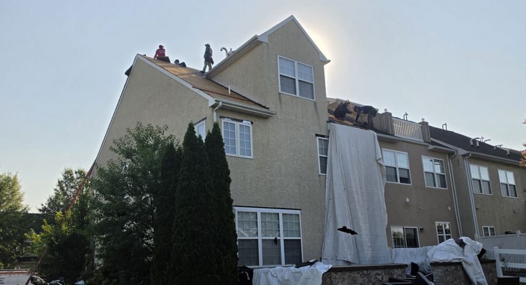Tearing off the old roof in Middletown, DE