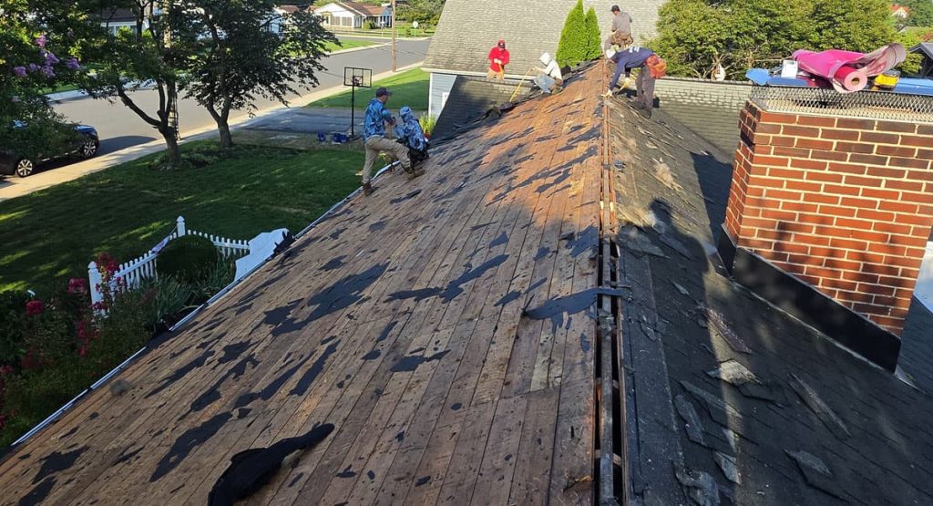 Tearing off the old roof in Middletown, DE