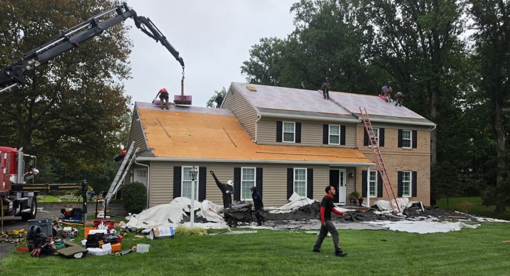 Installing new roof in Malvern, PA