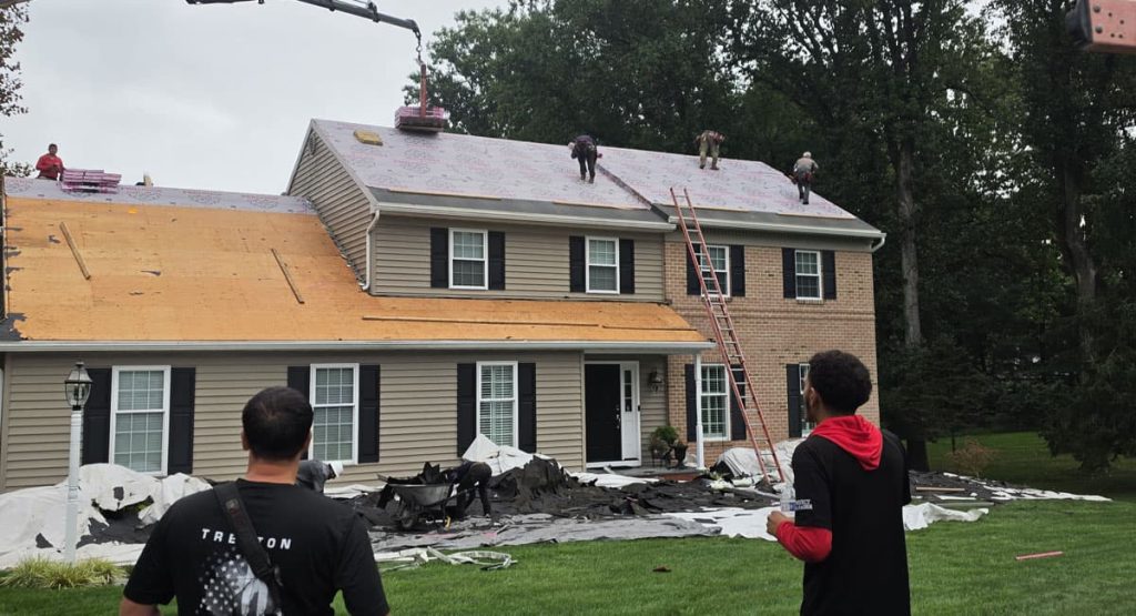 Installing new roof in Malvern, PA
