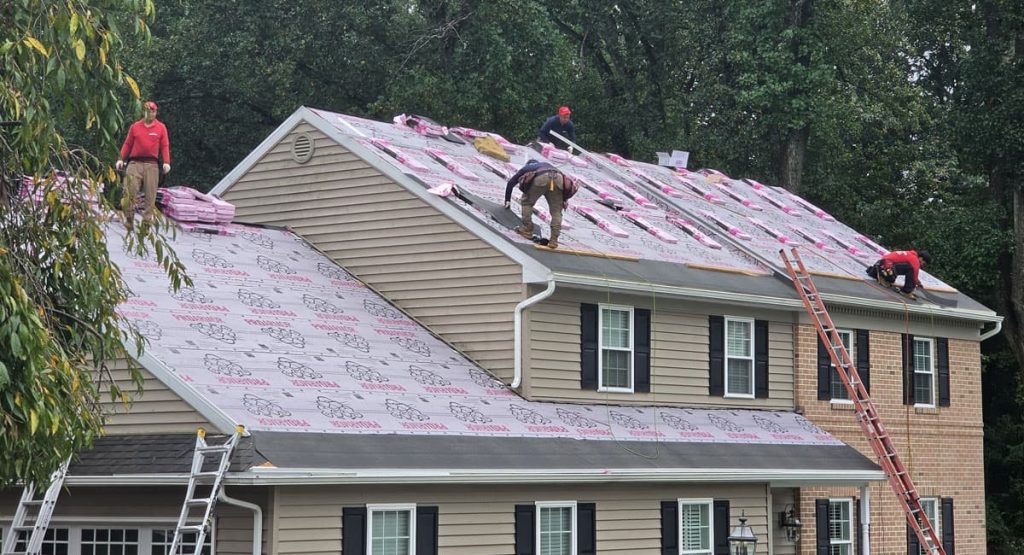 Installing new roof in Malvern, PA