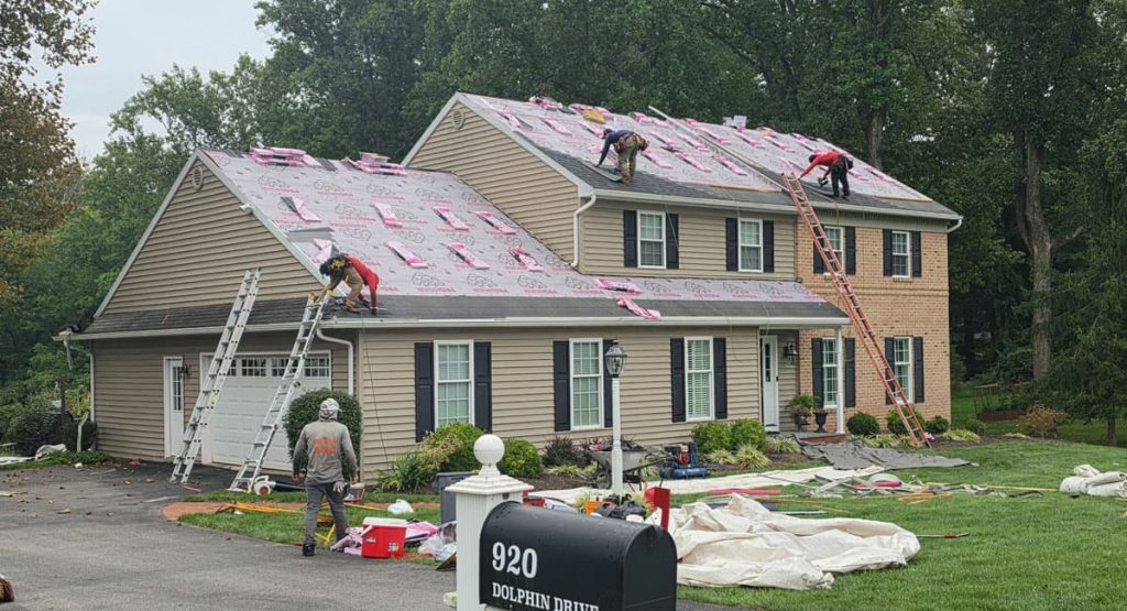Installing new roof in Malvern, PA