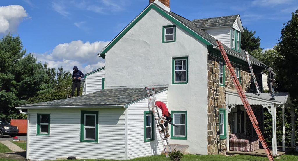 New Evergreen Mist colored roof in Marcus Hook, PA