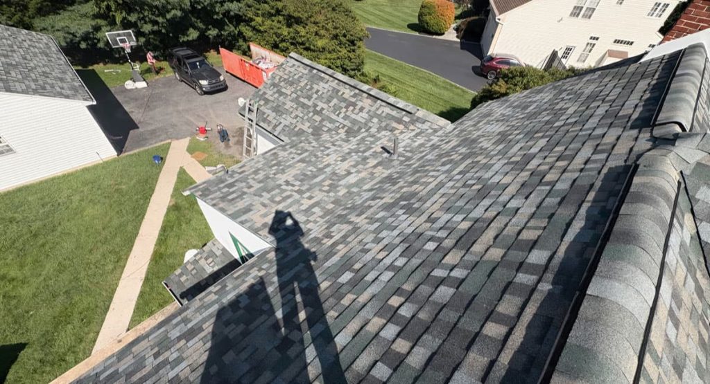 New Evergreen Mist colored roof in Marcus Hook, PA