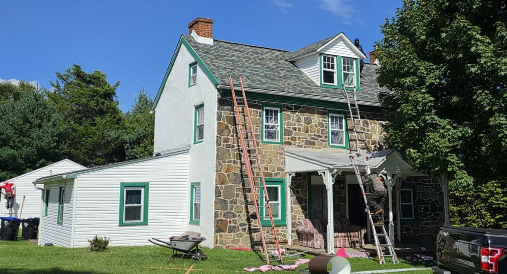 New Evergreen Mist colored roof in Marcus Hook, PA