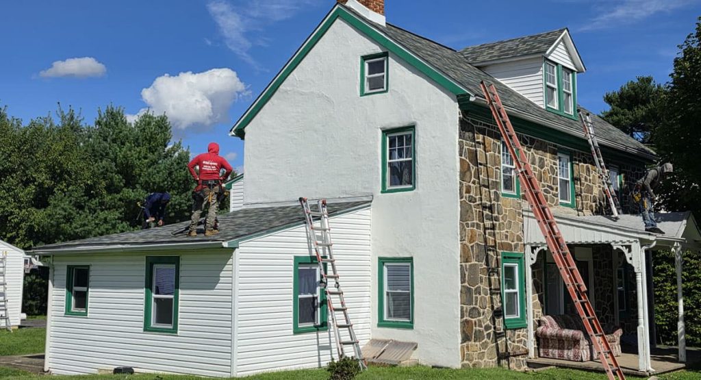 New Evergreen Mist colored roof in Marcus Hook, PA