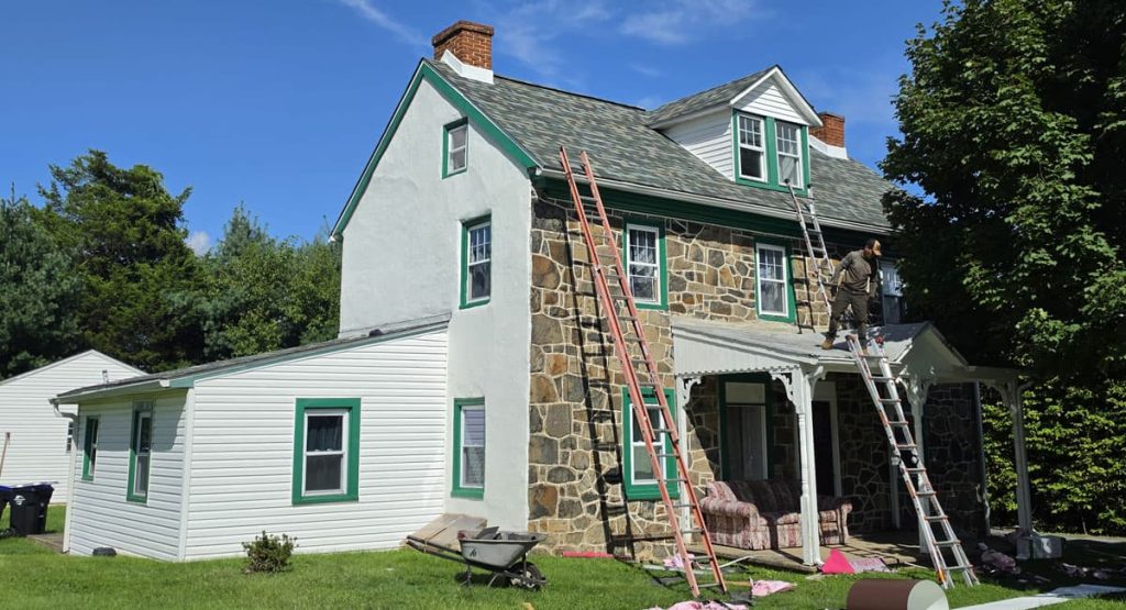New Evergreen Mist colored roof in Marcus Hook, PA