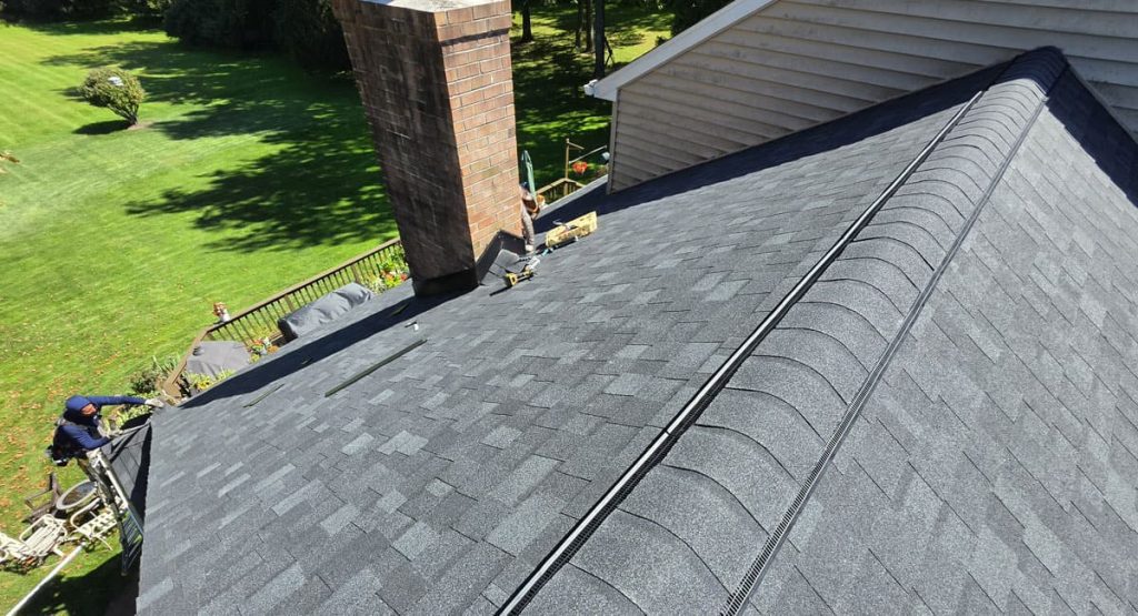 New Onyx Black colored roof in Malvern, PA