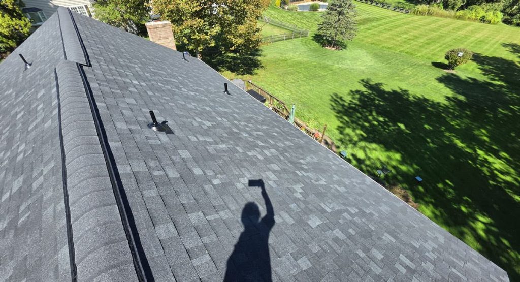New Onyx Black colored roof in Malvern, PA